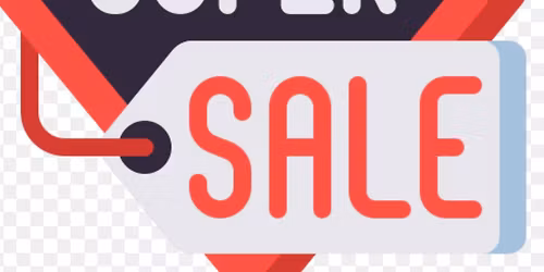 Super Sale Sunday!  Super Sunday Sale!  Last Sunday of the month!  Open 11-5!  