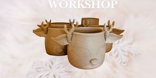 Reindeer Mugs Clay Building Workshop