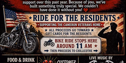 Ride for Residents & Jiggs 1 year anniversary 