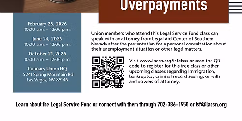 FREE Legal Service Class: Unemployment Compensation & Overpayments