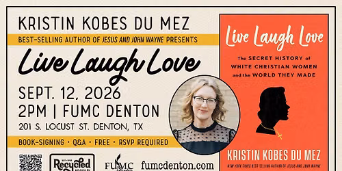 Live Laugh Love Book Tour with Author Kristin Kobes Du Mez