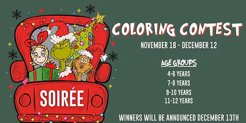 Soir\u00e9e Holiday Coloring Contest!