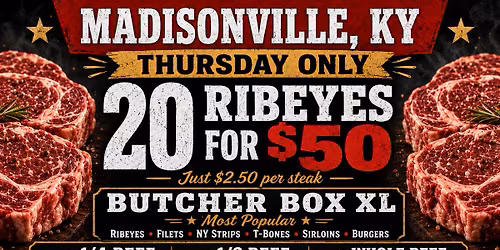 MADISONVILLE \ud83e\udd69 STEAK & SEAFOOD SALE \ud83c\udf57 THURSDAY ONLY \ud83e\udd69