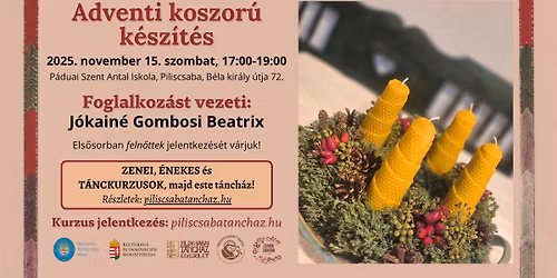 Adventi koszor\u00fa k\u00e9sz\u00edt\u00e9s Piliscsab\u00e1n \u2763\ufe0f