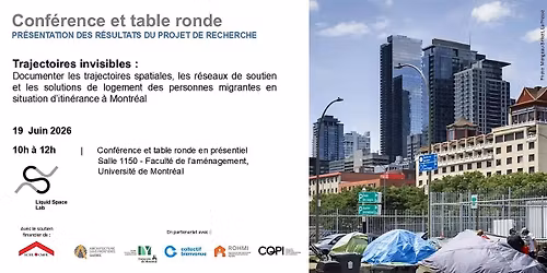 Conf\u00e9rence - R\u00e9sultats projet de recheche. Trajectoires invisibles