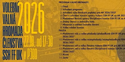 Volebn\u00ed Valn\u00e1 hromada SSH FF UK 2026