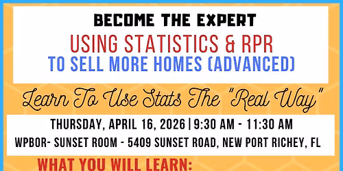 Using Statistics & RPR To Sell More Homes!