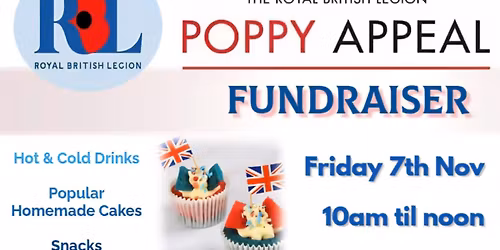 1940's themed Pop-up Caf\u00e9 Poppy Appeal Fundraiser with live music