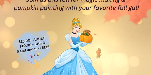 Painting pumpkins with Cinderella!