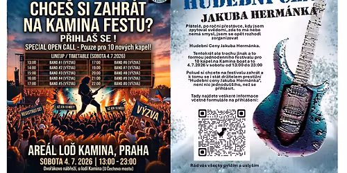 Kamina Fest 2026 - Hudebn\u00ed ceny Jakuba Herm\u00e1nka