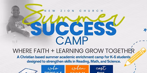 Summer Success Camp | K-5 Students | NZC | Limited Spots
