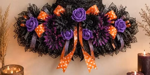 Spooky fun witch wreath making class!!