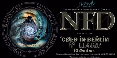 NFD + COLD IN BERLIN + 1919 + KILLING MIRANDA + RHOMBUS LIVE AT THE LONDON GARAGE