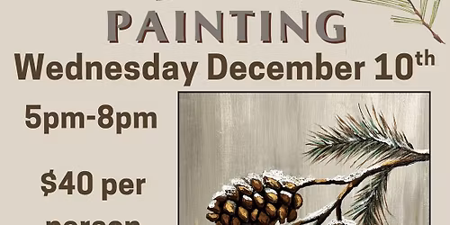 Acrylic Pinecone Painting