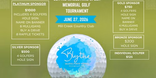 Blythe Madelynne Speer Memorial Golf Tournament 