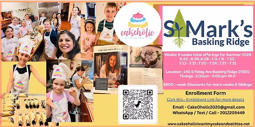 Summer Baking Camp - Week 1 (Mon - Fri) 2pm - 5pm