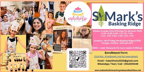 Summer Baking Camp - Week 1 (Mon - Fri) 2pm - 5pm