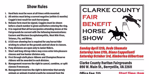 Clarke County Fair Benefit Horse Show