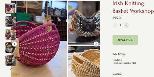 Irish Knitting Basket Workshop