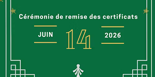 C\u00e9r\u00e9monie de remise des certificats des \u00e9l\u00e8ves de la 6e ann\u00e9e