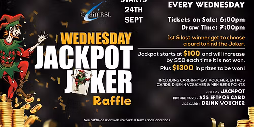 Wednesday Jackpot Joker Raffle