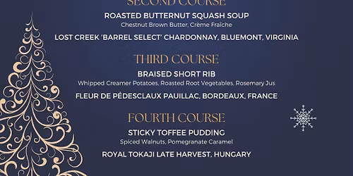 Christmas Eve Food & Wine Tasting Menu