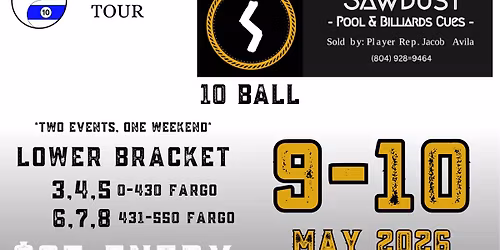 Sawdust Custom Cues 10 Ball Tournament