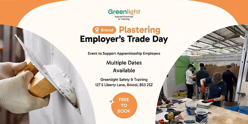 Greenlight Plastering Employer's Drop In Sessions (Bristol)