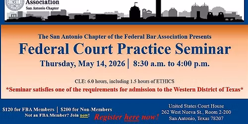 Federal Court Practice Seminar -Spring 2026