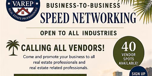 VAREP B2B Speed Networking - Vendor Sign up
