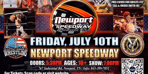 Newport, TN - Mini Wrestling All * Stars @ Newport Speedway "The Shortest Fight of Them All!"