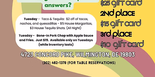 Word on the Street (Family Feud Style Trivia) Event 7 PM - 9 PM