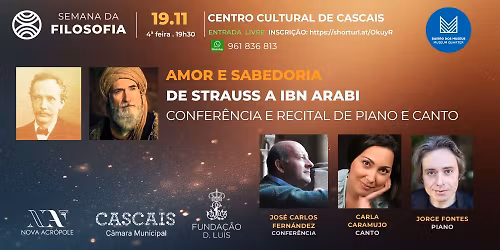 AMOR E SABEDORIA - DE STRAUSS A IBN ARABI \/\/ Recital de canto l\u00edrico e confer\u00eancia