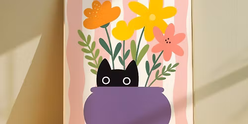 Painting with Cats! \ud83d\udc08 \ud83c\udf38\ud83c\udfa8