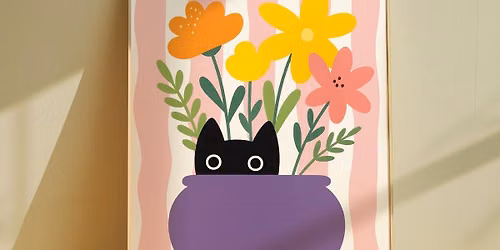 Painting with Cats! \ud83d\udc08 \ud83c\udf38\ud83c\udfa8