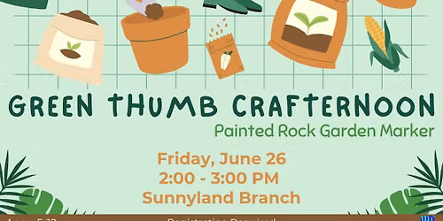 Green Thumb Crafternoon: Painted Rock Garden Marker