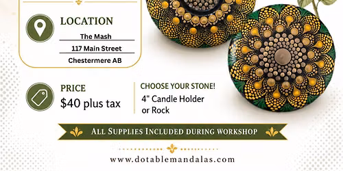 Chestermere-Sunflower Theme Dot-Painting Workshop