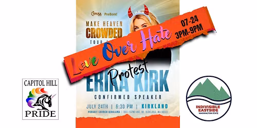 Love over Hate - Protest Erika Kirk