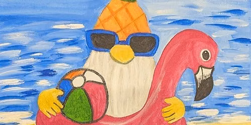 Gnome Pool Party Kids Canvas