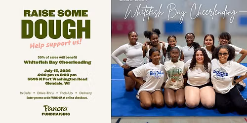 Whitefish Bay Cheer Panera Fundraiser Kickoff \ud83d\udce3