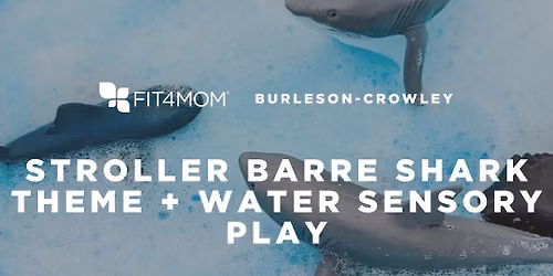 Stroller Barre Shark Theme + Water Sensory Play 