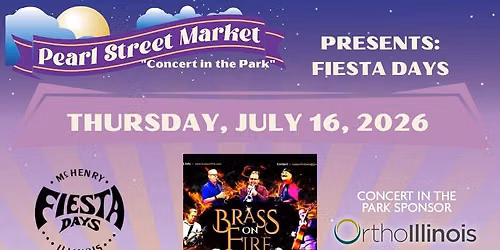 Pearl Street Market + Fiesta Days Concert in the Park - July 16th