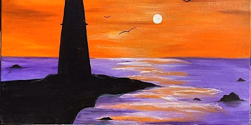 Join our majestic \u201cLighthouse\u201d paint and sip painting event
