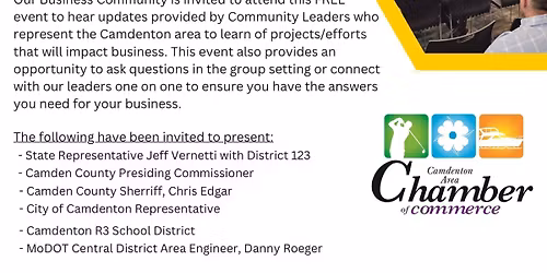Coming to Camdenton - Business Community Quarterly Update