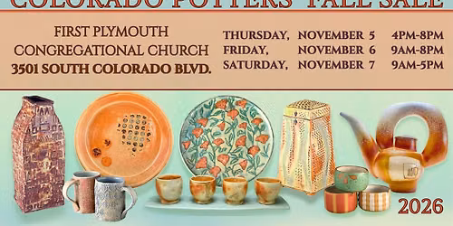 Colorado Potter's Guild Fall 2026 Pottery Show + Sale