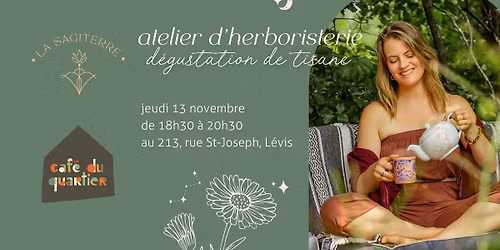 \ud83c\udf3f D\u00e9gustation de tisanes m\u00e9dicinales \ud83c\udf3f - Atelier d'herboristerie