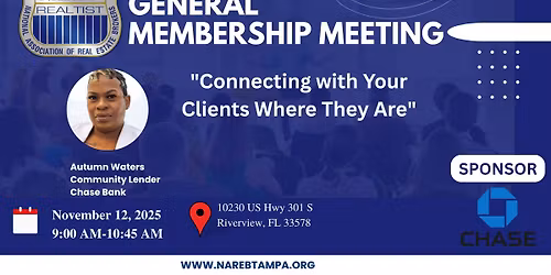 November Monthly General Membership Meeting