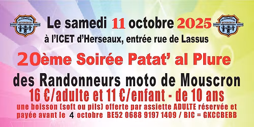 20ème SOIRéE DES RANDONNEURS MOTO MOUSCRON