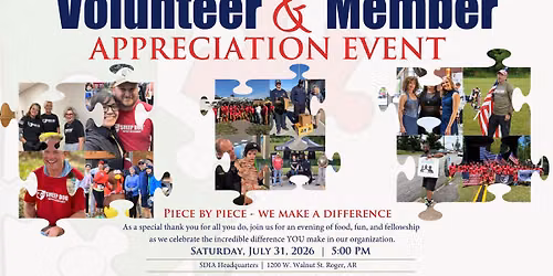Volunteer & Member Appreciation Event: Piece by piece, we make a difference. 