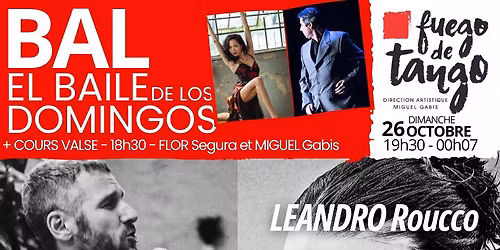 Dimanche \u00e0 FUEGO - Cours de Valse : Florencia et Miguel-Bal avec Concert : Santiago et Leandro